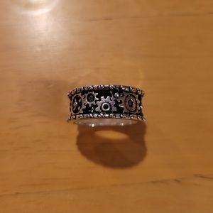 Gears Design Men's Eternity Band in .925 Sterling Silver - Sz 7
